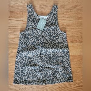 NWT H&M Leopard Denim Shift Dress Size 7